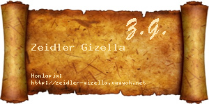 Zeidler Gizella névjegykártya