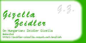 gizella zeidler business card